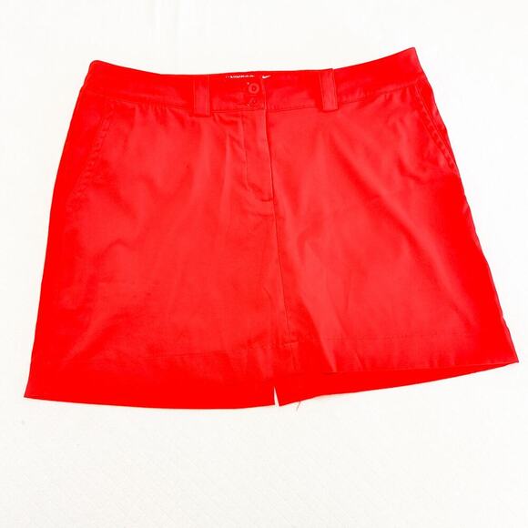 Nike Golf Tour Performance Dri-fit Orange Short Skort Pant Size 12 - Picture 1 of 5